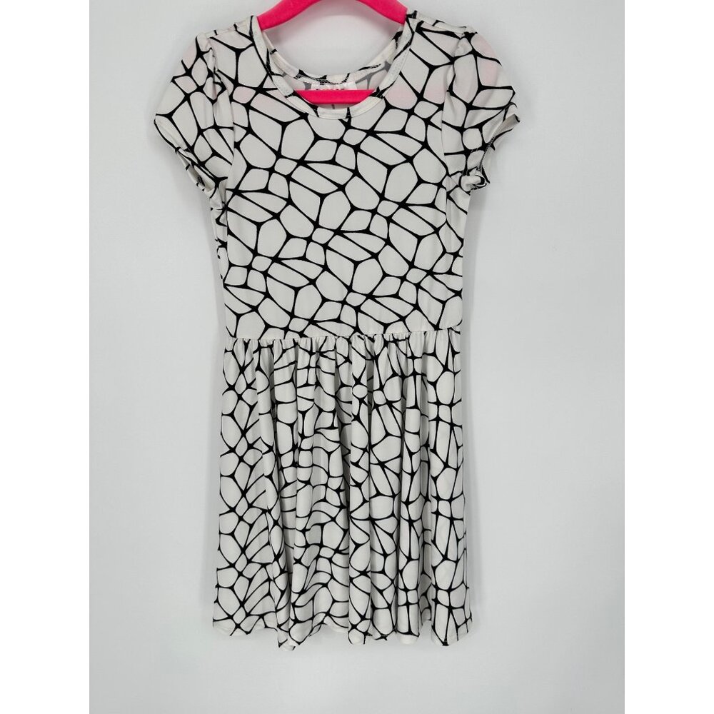 Dotdotsmile Girls Dress Size 3/4 White and Black Print New With Tags